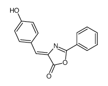 2-phenyl-4-[[4-hydroxyphenyl]methylene]-5(4H)-oxazolone Structure