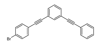 1-bromo-4-[2-[3-(2-phenylethynyl)phenyl]ethynyl]benzene Structure