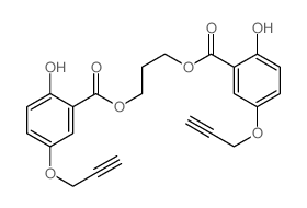 Benzoicacid, 2-hydroxy-5-(2-propynyloxy)-, 1,3-propanediyl ester (9CI) structure