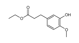 ethyl 3-(3'-hydroxy-4'-methoxyphenyl)propanoate结构式