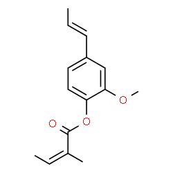 (E)-2-methoxy-4-(1-propenyl)phenyl 2-methylisocrotonate结构式