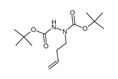 N-but-3-enyl-hydrazine-1,2-dicarboxylic acid di-tert-butyl ester结构式
