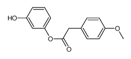 (4-methoxyphenyl)acetic acid-3-hydroxyphenyl ester结构式