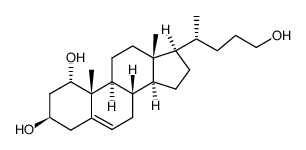 25,26,27-trisnorcholest-5-ene-1α,3β,24-triol Structure