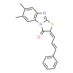 Thiazolo[3,2-a]benzimidazol-3(2H)-one, 6,7-dimethyl-2-(3-phenyl-2-prop enylidene)- picture