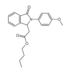 butyl (N-p-methoxyphenyl-isoindolin-1-on-3-yl)acetate Structure