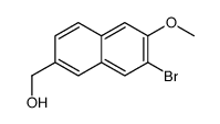 (7-bromo-6-methoxynaphthalen-2-yl)methanol Structure