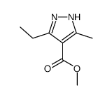 methyl 3-ethyl-5-methyl-1H-pyrazole-4-carboxylate结构式