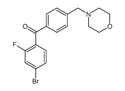 4-BROMO-2-FLUORO-4'-MORPHOLINOMETHYL BENZOPHENONE structure