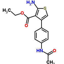 Ethyl 4-(4-acetamidophenyl)-2-amino-3-thiophenecarboxylate Structure