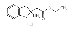 Ethyl 2-(2-amino-2,3-dihydro-1H-inden-2-yl)acetate hydrochloride Structure