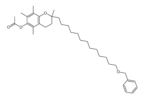 2-(13-(benzyloxy)tridecyl)-2,5,7,8-tetramethyl-3,4-dihydro-2H-chromen-6-yl acetate结构式