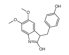3-[(4-hydroxyphenyl)methyl]-5,6-dimethoxy-1,3-dihydroindol-2-one Structure