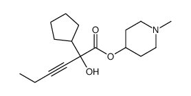 (1-methylpiperidin-4-yl) 2-cyclopentyl-2-hydroxyhex-3-ynoate Structure