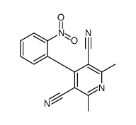2,6-dimethyl-4-(2-nitrophenyl)pyridine-3,5-dicarbonitrile Structure