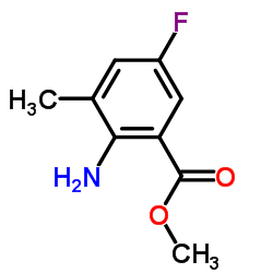 2-氨基-5-氟-3-甲基苯甲酸甲酯结构式