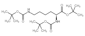 Nα,Nε-双-双-boc-L-赖氨酸叔丁基酯结构式
