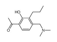 4-acetyl-1-(N,N-dimethylamino)methyl-3-hydroxy-2-propylbenzene结构式