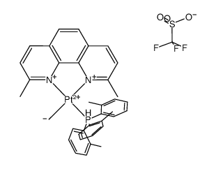 [Pt(Me)(2,9-dimethyl-1,10-phenanthroline)(P(o-tolyl)3)]CF3SO3 Structure