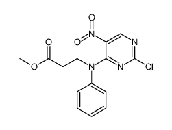 methyl 3-[(2-chloro-5-nitro-pyrimidin-4-yl)-phenyl-amino]propanoate Structure
