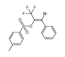 (E)-1-bromo-3,3,3-trifluoro-1-phenyl-2-tosyloxypropene Structure