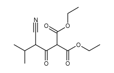(2-cyano-3-methyl-butyryl)-malonic acid diethyl ester结构式