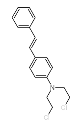 Benzenamine,N,N-bis(2-chloroethyl)-4-(2-phenylethenyl)-结构式