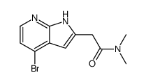4-溴-N,N-二甲基-1H-吡咯并[2,3-B]吡啶-2-乙酰胺结构式