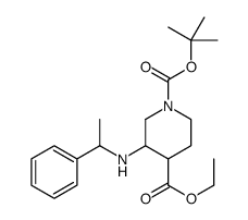 Ethyl 1-Boc-3-(1-phenylethylaMino)piperidine-4-carboxylate Structure