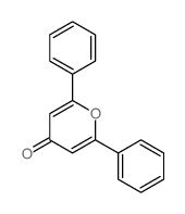 2,6-二苯基-4H-吡喃-4-酮结构式