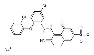 2-Naphthalenesulfonic acid, 6-amino-5-5-chloro-2-(2-chlorophenoxy)phenylazo-4-hydroxy-, monosodium salt Structure