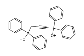 1,1,5,5-tetraphenyl-pent-2-yne-1,5-diol结构式