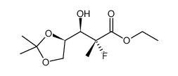 ethyl (2R,3R)-3-((R)-2,2-dimethyl-1,3-dioxolan-4-yl)-2-fluoro-3-hydroxy-2-methylpropanoate Structure