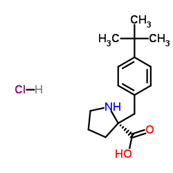 2-[4-(2-Methyl-2-propanyl)benzyl]-L-proline hydrochloride (1:1) structure