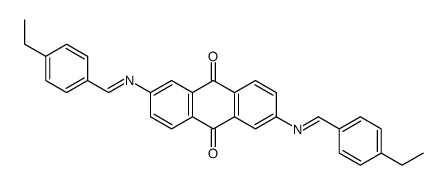 2,6-bis[(4-ethylphenyl)methylideneamino]anthracene-9,10-dione结构式