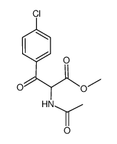 2-acetylamino-3-(4-chlorophenyl)-3-oxopropionic acid methyl ester结构式