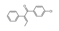 (Z)-1-(4-chlorophenyl)-2-phenyl-2-buten-1-one结构式