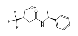 (R)-4,4,4-trifluoro-3-(hydroxymethyl)-N-((S)-1-phenylethyl)butanamide Structure