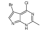 5-溴-4-氯-2-甲基-7H-吡咯并[2,3-d]嘧啶结构式
