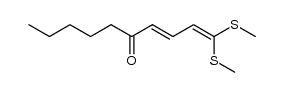 (E)-1,1-bis(methylthio)-1,3-decadien-5-one Structure