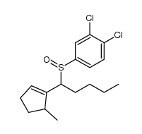 1,2-dichloro-4-((1-(5-methylcyclopent-1-en-1-yl)pentyl)sulfinyl)benzene结构式