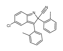 5-chloro-2,3-bis(2-methylphenyl)-2H-indole-2-carbonitrile Structure