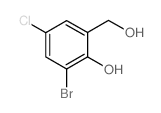 3-溴-5-氯-2-羟基苄醇结构式
