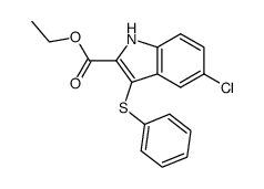 ethyl 3-phenylthio-5-chloroindole-2-carboxylate结构式