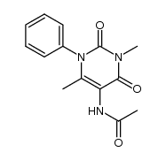 5-Acetamido-3,6-dimethyl-1-phenyluracil结构式