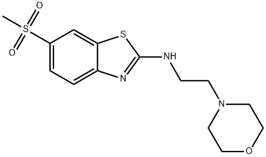 6-(甲基磺酰基)-N-(2-吗啉代乙基)苯并[D]噻唑-2-胺结构式