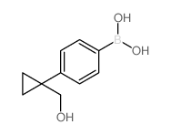 (4-(1-(Hydroxymethyl)cyclopropyl)phenyl)boronic acid Structure