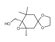 (+)-(1R,2R)-1,2-Epoxy-4,4-(ethylendioxy)-2,6,6-trimethylcyclohexan-1-methanol Structure