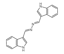 1H-Indole-3-carboxaldehyde,2-(1H-indol-3-ylmethylene)hydrazone结构式