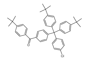 (4-(bis(4-(tert-butyl)phenyl)(4-chlorophenyl)methyl)phenyl)(4-(tert-butyl)phenyl)methanone Structure